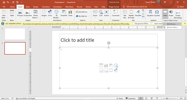 how to insert a video into your PowerPoint