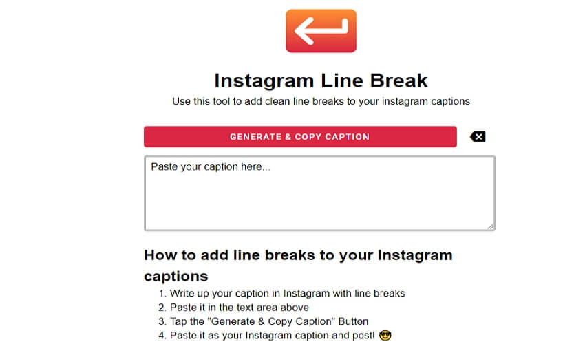 Instagram Line Break 