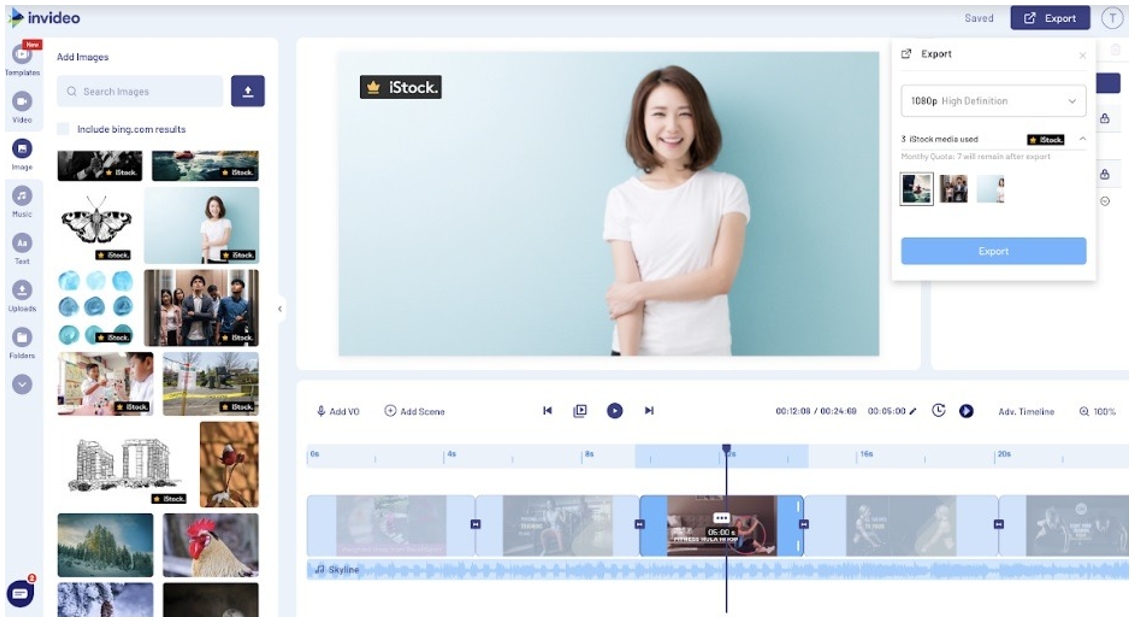 Invideo free online video editor