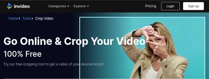 invideo online video crop without watermark