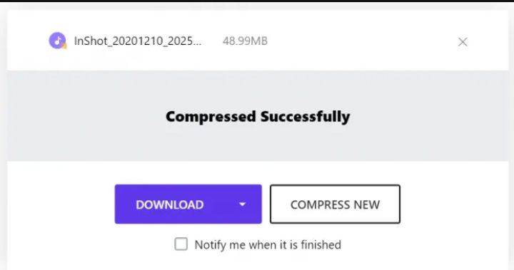 download compressed video file from media.io