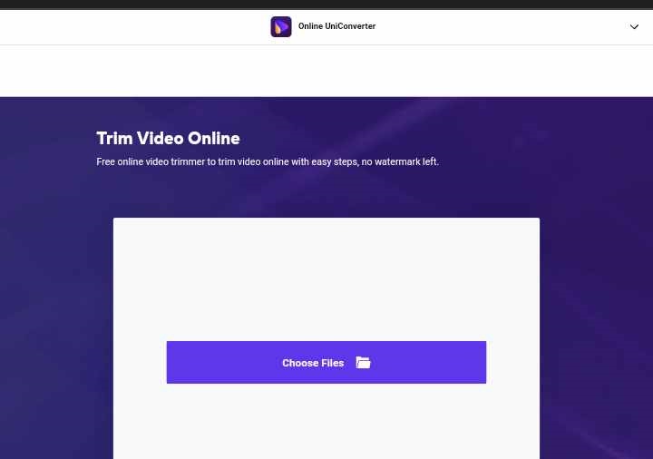 upload video to media.io video trimmer online tool