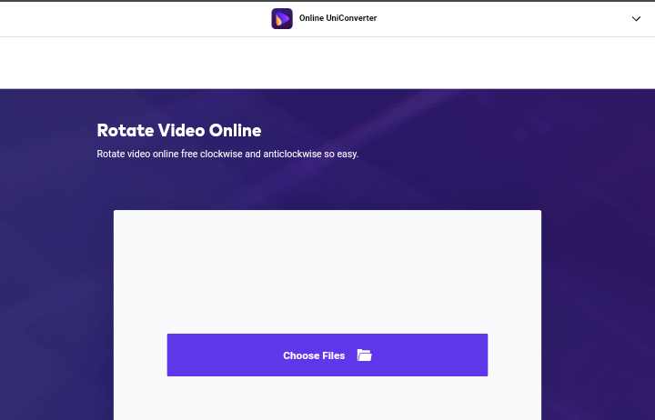 escoge los archivos de video para subir en la app de rotación de video media.io