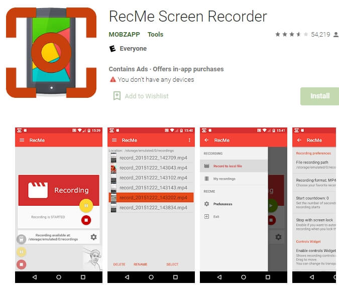 record zoom meeting on Android with RecMe Free Screen Recorder