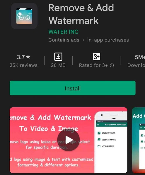 remove and add watermark app for kinemas watermark