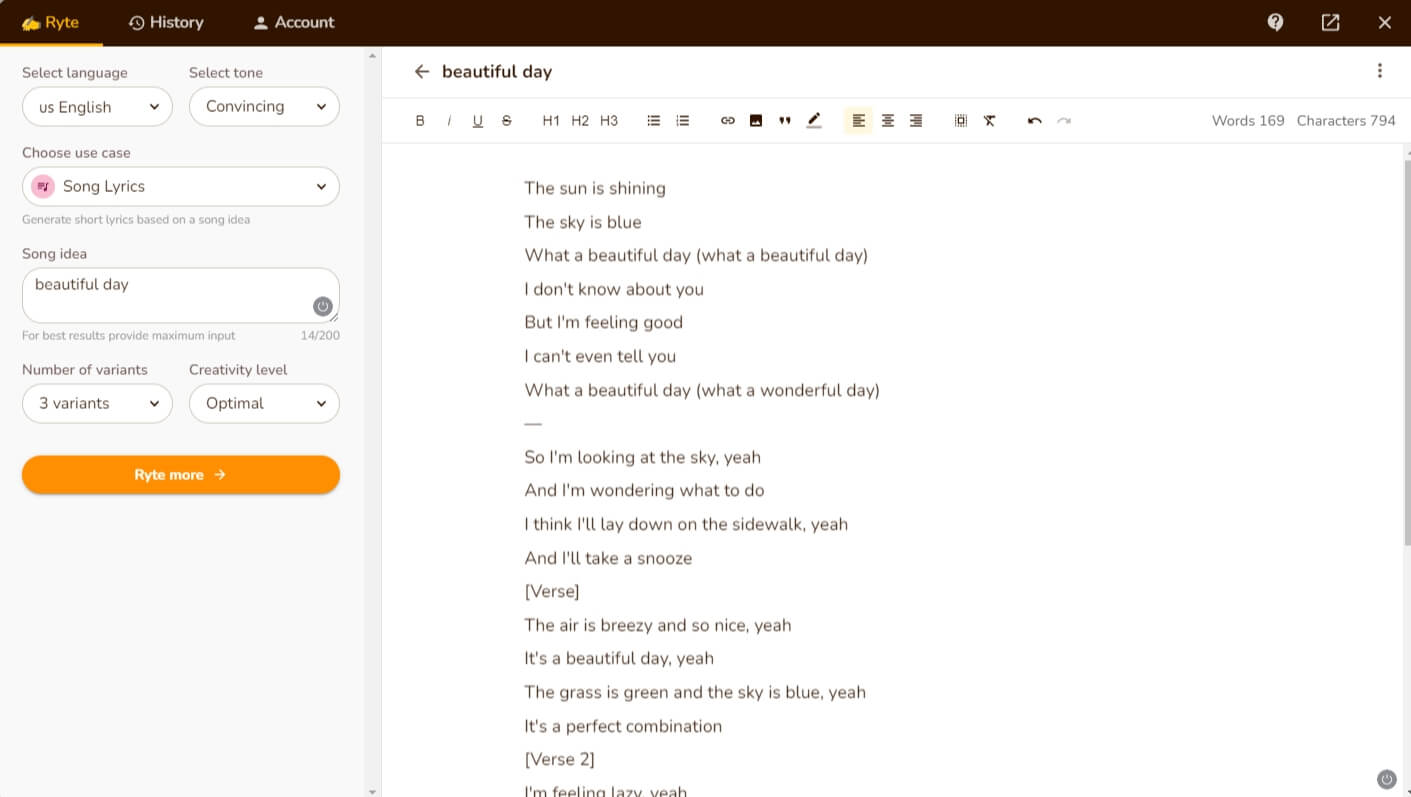 ai song lyric generator