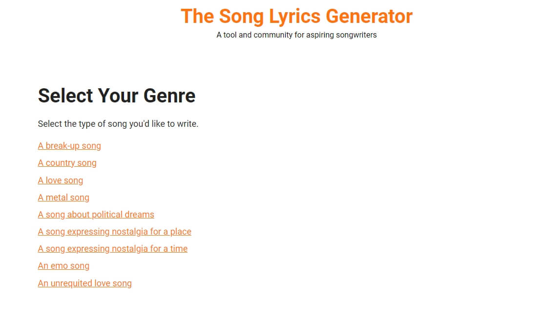 Song generator