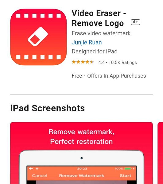 video eraser app para remover marca d'água do kinemaster