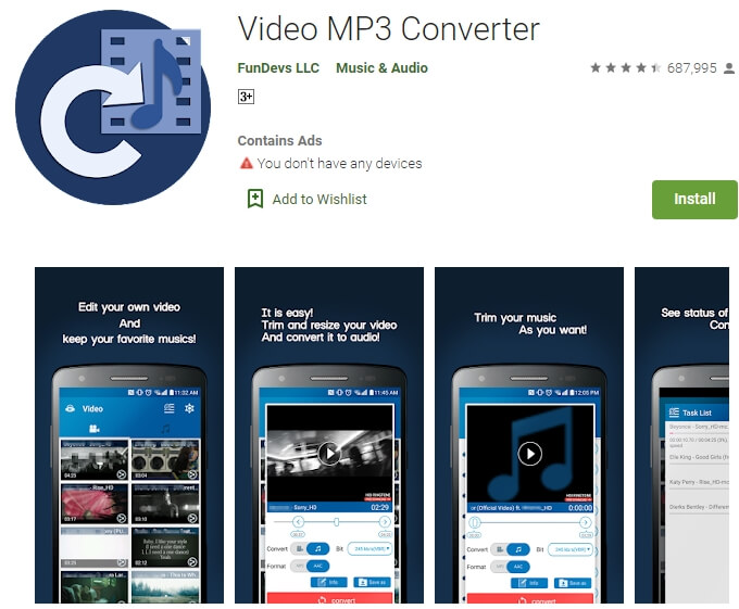 extract audio from video with Video MP3 Converter 