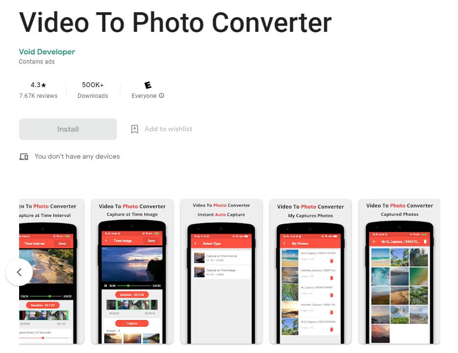 convert video to images with Video to Photo Converter