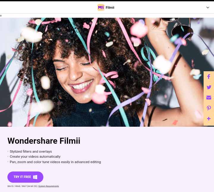 remove sticker from video using wondershare filmii software