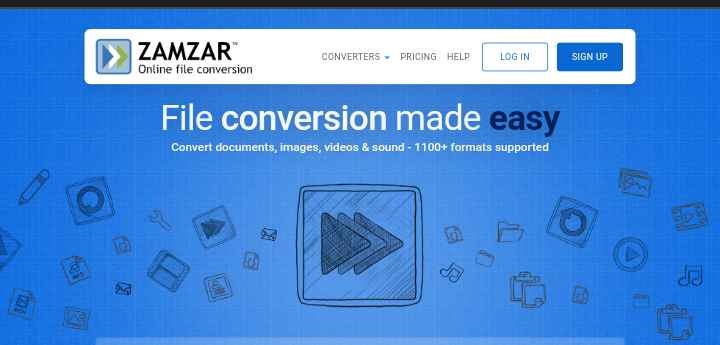 zamzar - compressor de vídeo online gratuito sem marca d'água