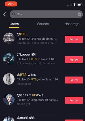 How to Contact TikTok Influencers - View Searching Results