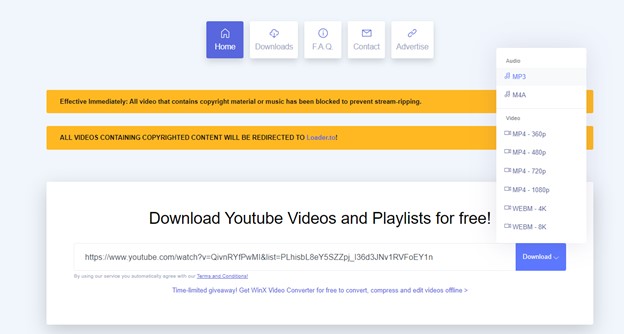 youtube videos downloader online ddownr.com