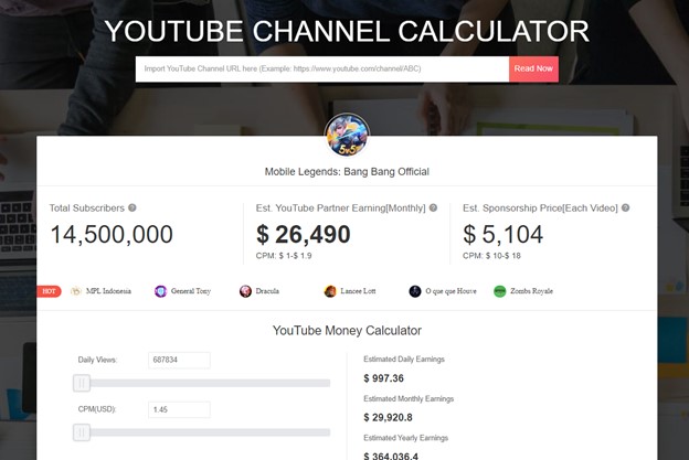 Fruncir el ceño Por adelantado alma Best Free YouTube Money Calculators in 2022