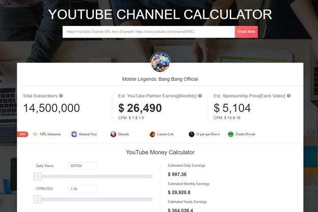Earnings Calculator 💲📈 Calculate Earnings Using Daily Views And CPM In Excel