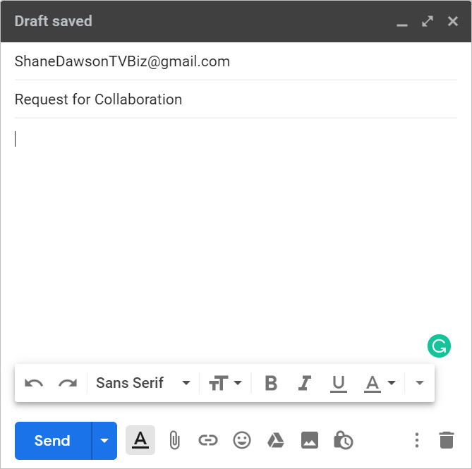 How to Request for Collaboration in Email  - Compose Collaboration Request