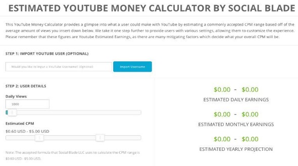 Free  Money Calculator from Your Channel 