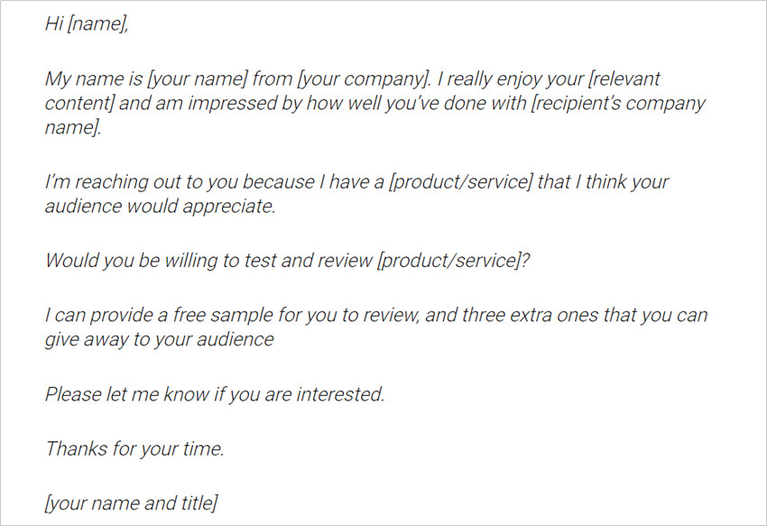 How to Write a Good Influencer Outreach Letter - Product Review