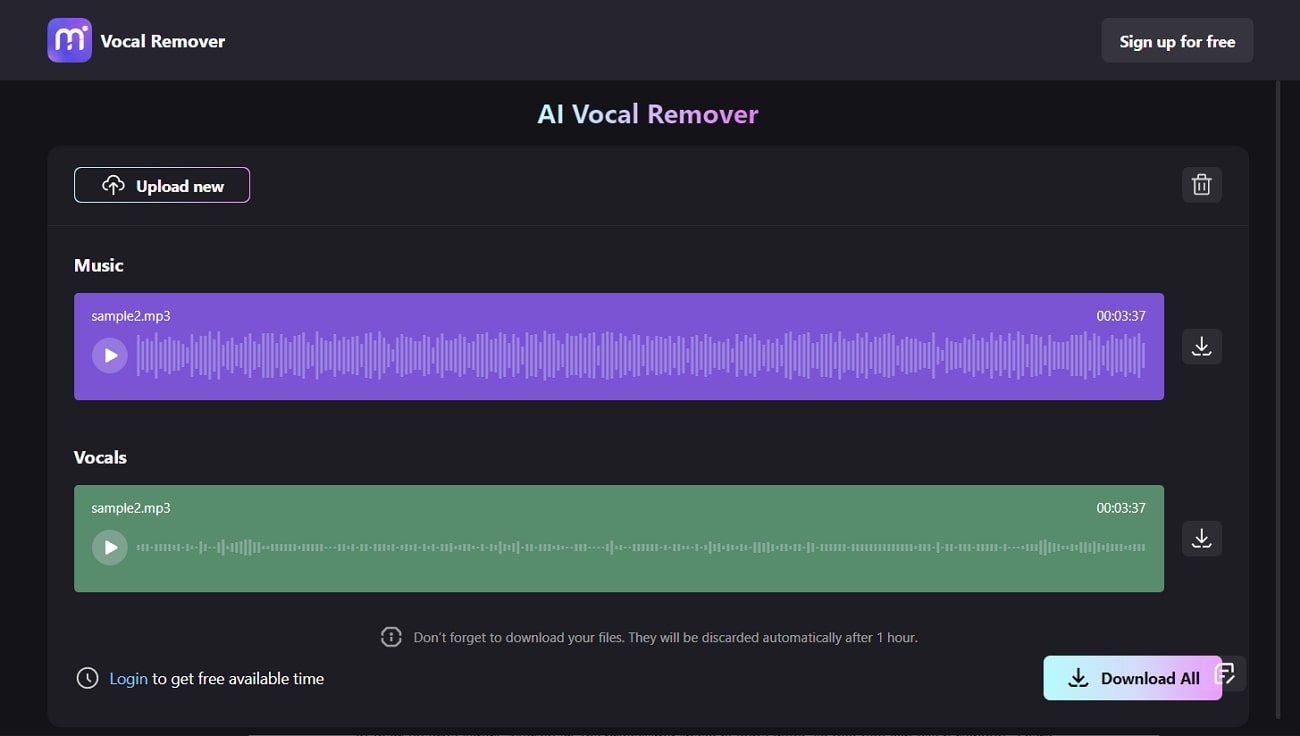 removedor vocal media.io ai