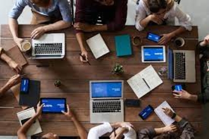 group of people in a meeting