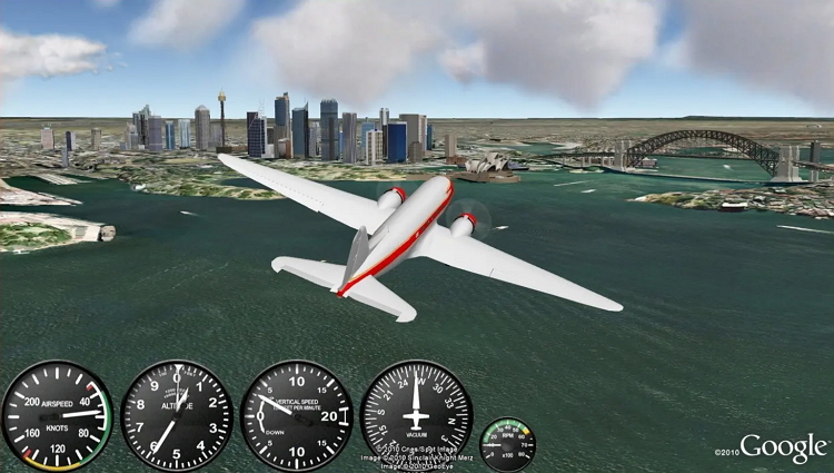 How to Use the Hidden Google Earth Flight Simulator