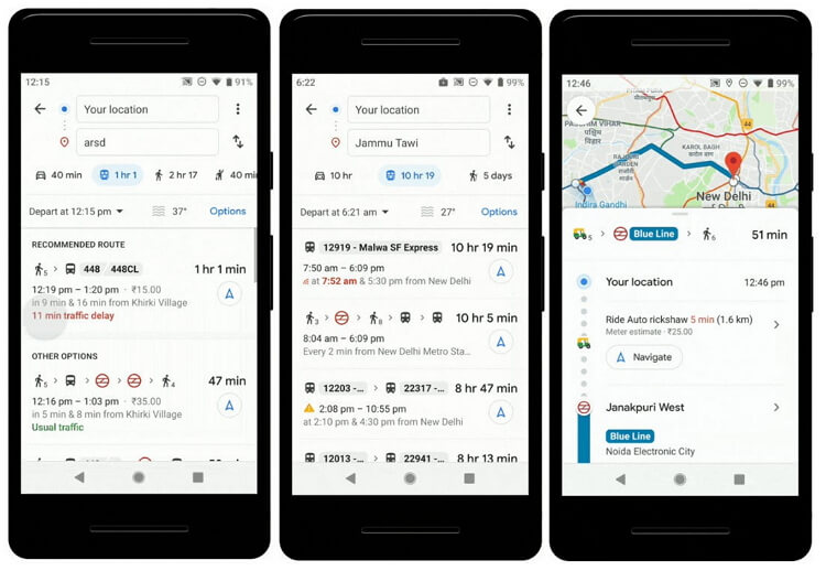 Google Maps Timetable And Transit Information 