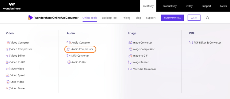 wondershare-online-uniconverter-audio-compressor-1