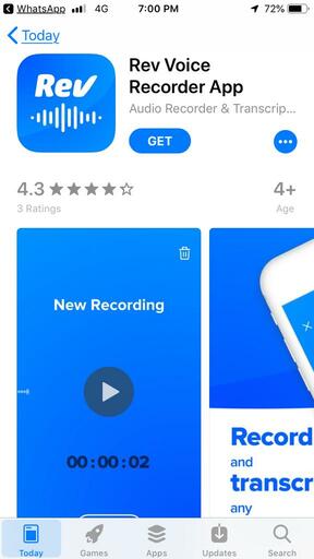 Free Audio Recorder App-Rev Voice Recorder App