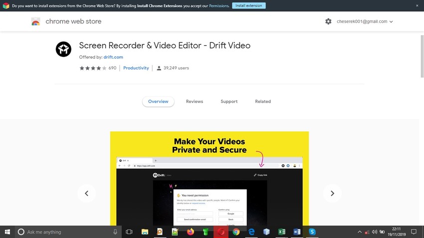 Capture Streaming Video with Google Extension-Drift Video
