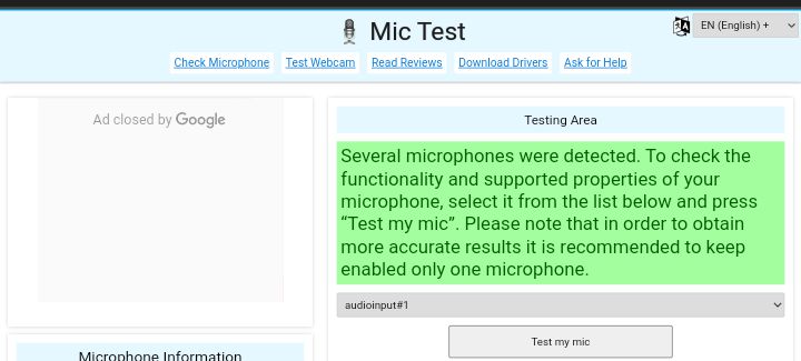 mic test online tool