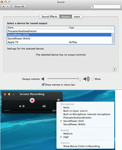 record audio from mac output