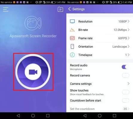 Click Camcorder icon to Start Record Facebook Live