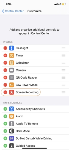 Add Screen Record Feature in iPhone
