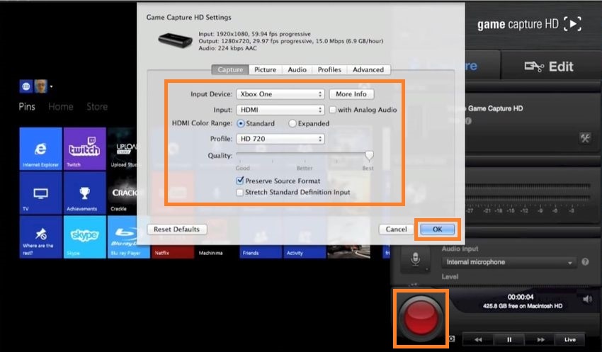 record xbox one display with a mac for free