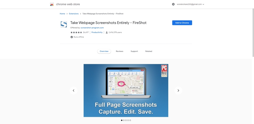 chrome full page screenshot extension download