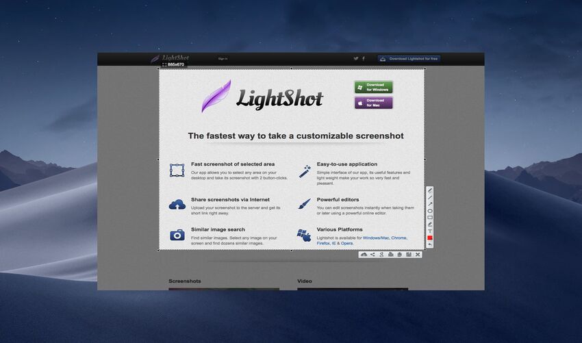 Screen Capture Macbook-Lightshot Screenshot