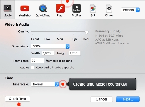 macbook record screen and audio