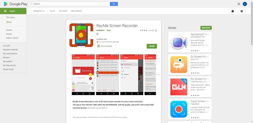 Best Recorder for Android-RecMe Screen Recorder