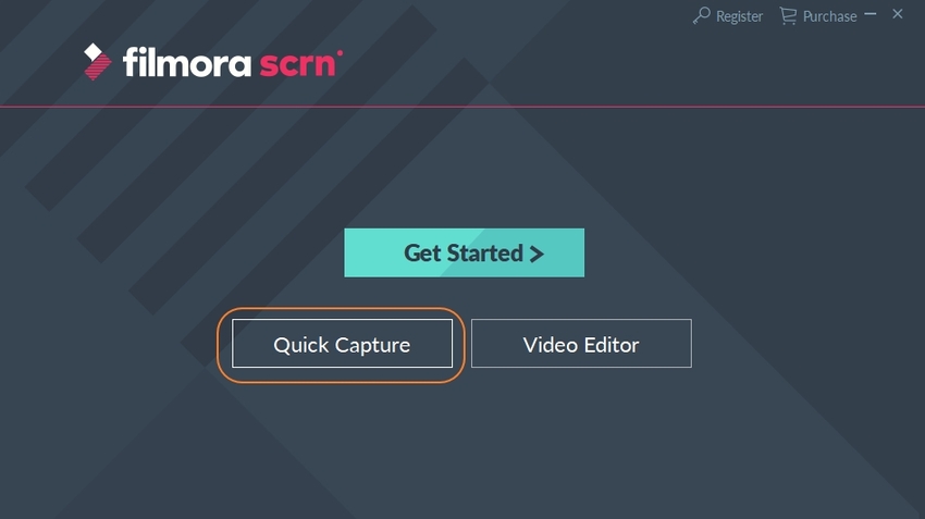 Use Quick Capture Feature in Filmora Scrn