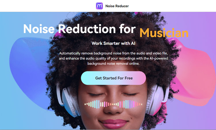 media.io noise reducer webseite