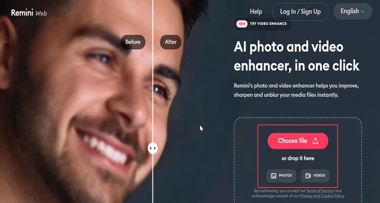 améliorer la qualité de l'image avec remini étape 2