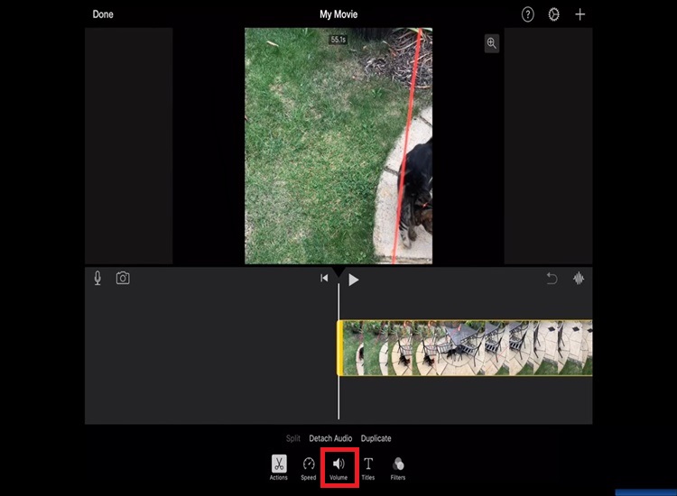 reduce background noise on ipad using imovie step 5