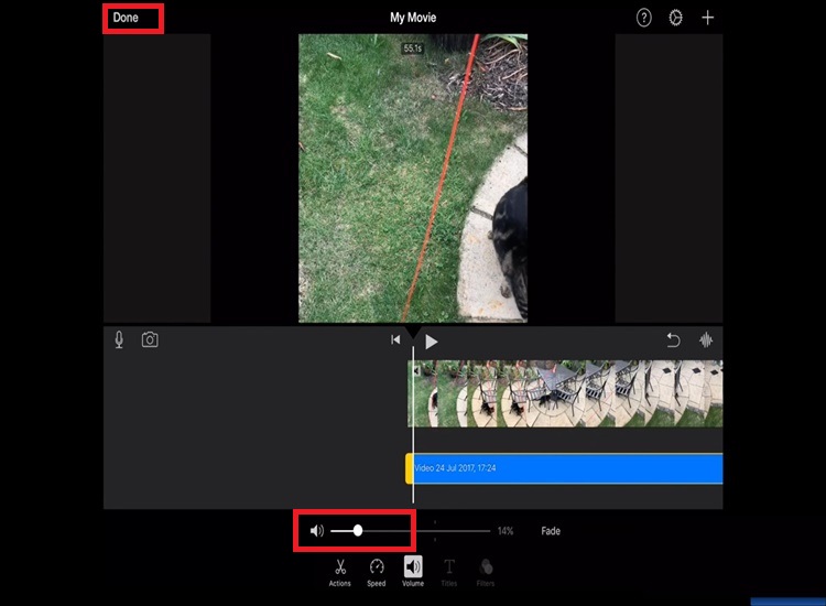 ridurre il rumore di fondo su ipad con imovie passo 6