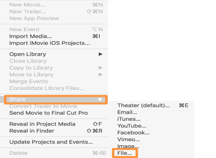 remove audio from video on mac with imovie step 6
