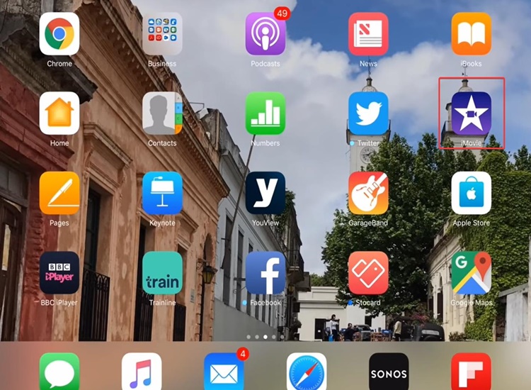 réduire le bruit de fond sur l'ipad avec imovie étape 1