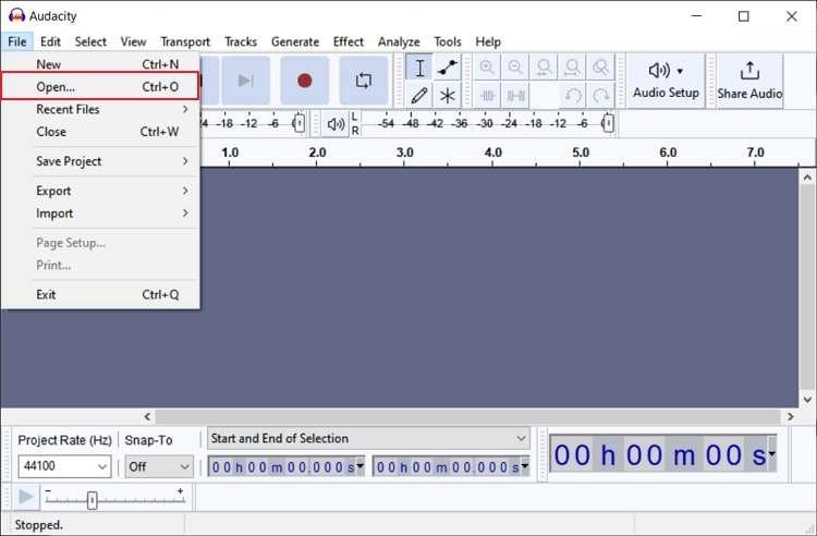 ouvrez votre fichier audio