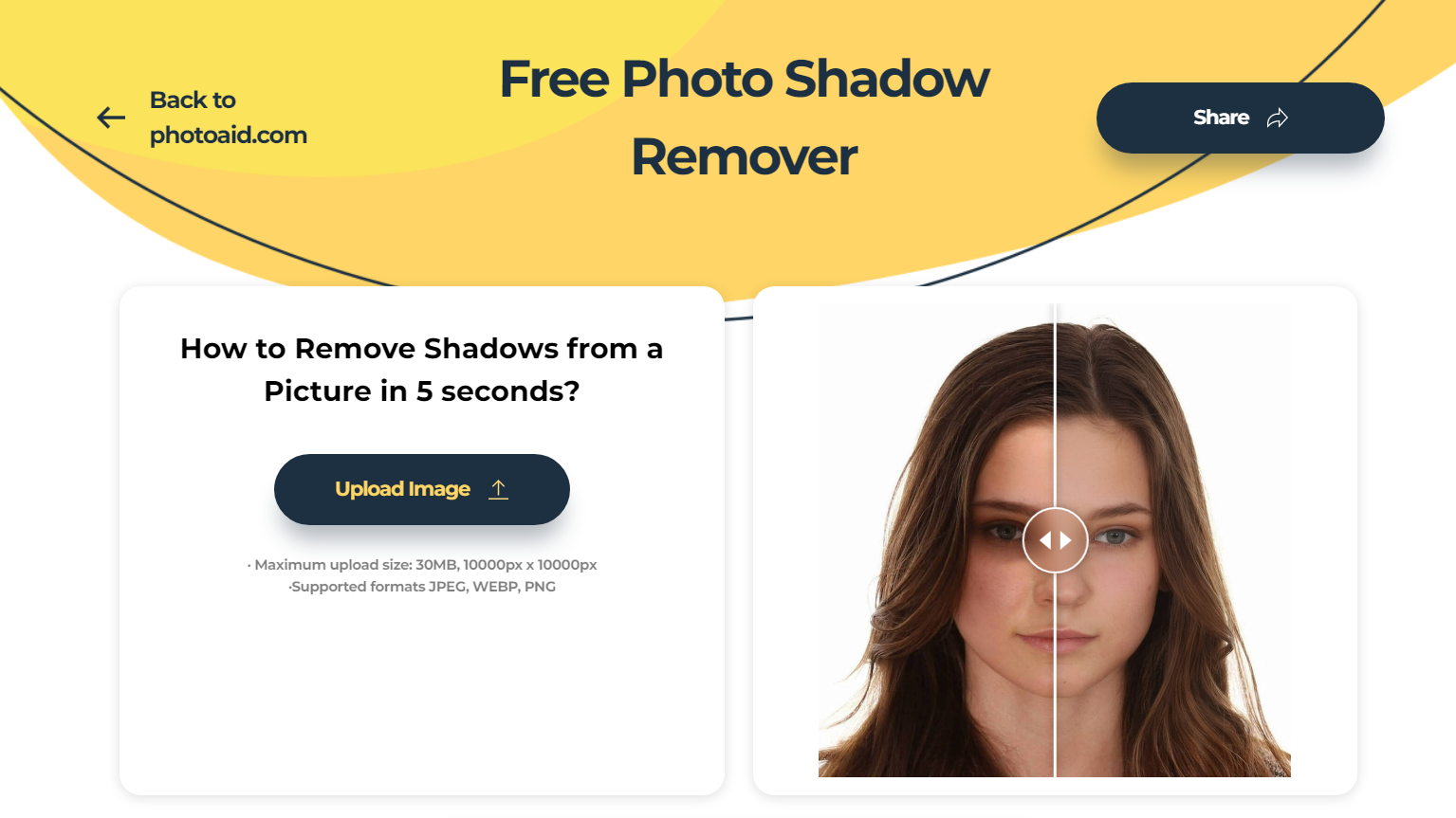 photoaid supprimer l'ombre d'une photo