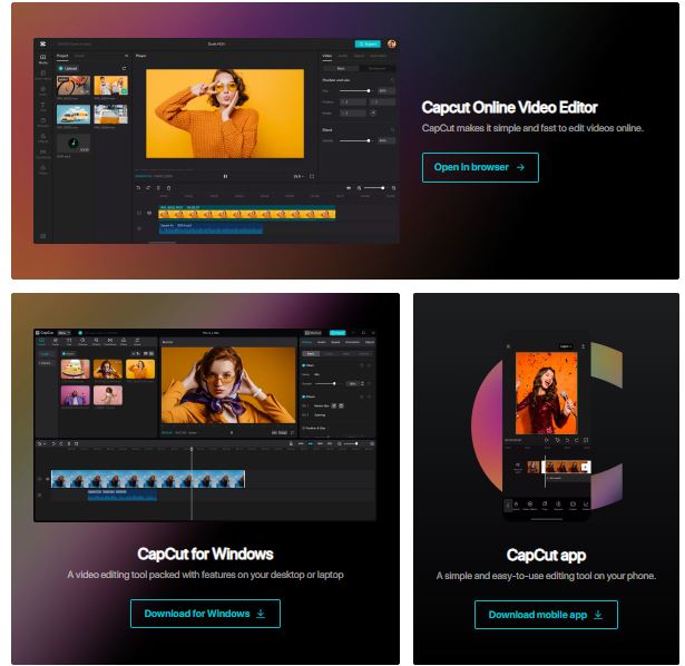 Editor gratuito de vídeo e foto para Mac, Windows e Linux conheça o CapCut  Online