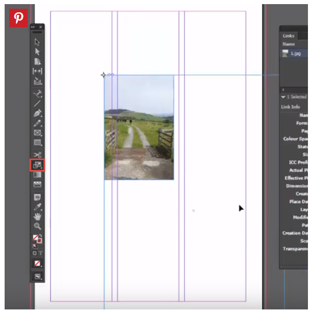 resize image in indesign